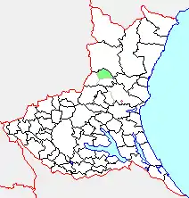 桂村の県内位置図