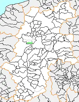 三郷村の県内位置図