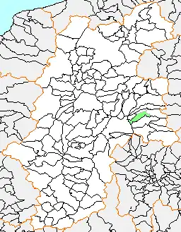 八千穂村の県内位置図