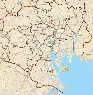 長久院 (台東区)の位置（東京都区部内）