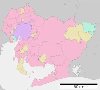 柳ケ枝町の位置（愛知県内）