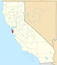 Location in the state of California