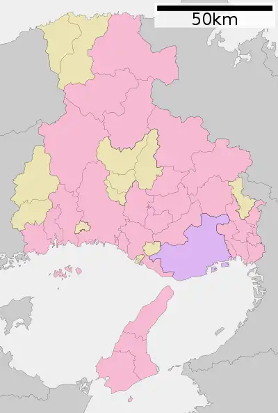 旧波門崎燈籠堂の位置（兵庫県内）