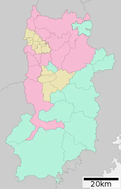 奈良県立橿原公苑野球場の位置（奈良県内）