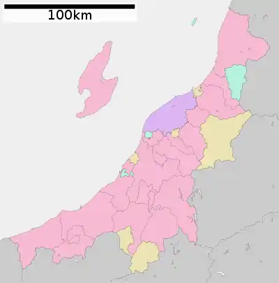 出来島の位置（新潟県内）