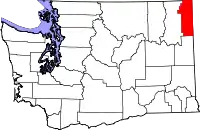ポンダレイ郡の位置を示したワシントン州の地図