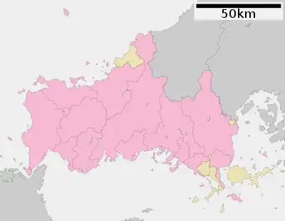 東新川町の位置（山口県内）