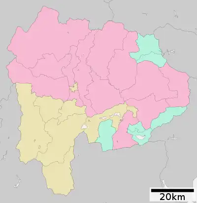 山梨県行政区画図