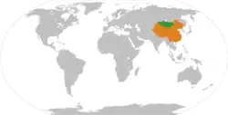 MNGとCHNの位置を示した地図