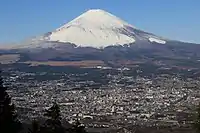 乙女峠の展望台から望む富士山