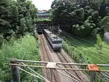 武蔵野南線を走る貨物列車