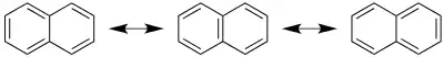 Resonance structures of naphthalene