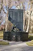 Monument on the capitol grounds listing all Nevada Officers who died in the line of duty