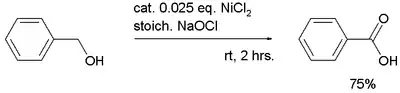ベンジルアルコールのオキシ水酸化ニッケル酸化