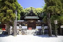 桶狭間神明社拝殿（2013年（平成25年）4月）。