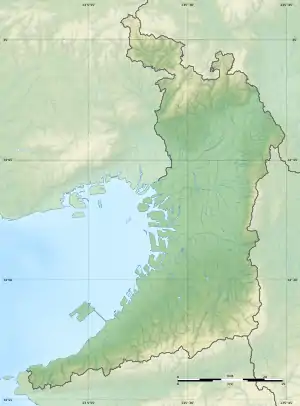 長野温泉の位置（大阪府内）