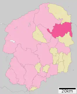 大田原市位置図