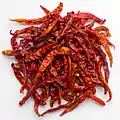 乾燥させたタイの「Bird's eye chili」