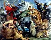 La Chasse au tigre ピーテル・パウル・ルーベンス, キャンバスに油彩, 1617-1618