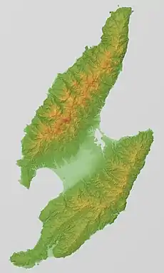 佐渡島地形図