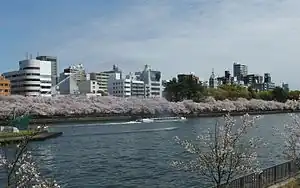 南天満公園と大川