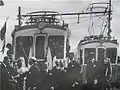 リミニ=サンマリノ鉄道の開業式典の様子、1932年6月12日、ドガーナ駅（推定）