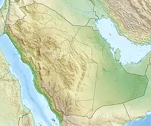 ダンマームの位置（サウジアラビア内）