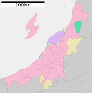 関川村位置図