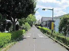 南武線を跨いだ下り坂部分