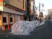 積雪から1週間後の埼玉県熊谷市（2014年2月21日撮影）