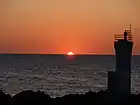 尖閣湾に沈む夕日