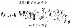 小樽市の手宮洞窟のペトログリフ。