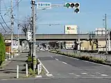 県道41号線をオーバークロスしている寺津高架橋（2022年）