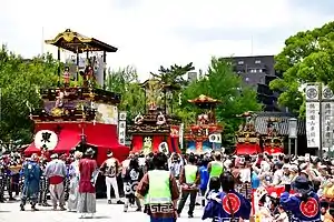 徳川園山車揃え（2015年6月、名古屋市・筒井町出来町天王祭）