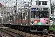 東横線9000系9013F TOQ-BOX号シャボン玉装飾（2005年7月2日、自由が丘駅～田園調布）