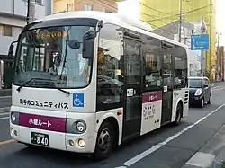 小堀ルートの現車両（受託：関東鉄道）