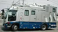 北海道文化放送のマラソン移動中継車（ベース車：いすゞ・フォワードマックス）