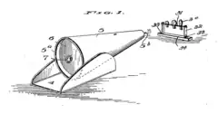 米国特許1806067で開示された空気砲玩具の模式図(1929年)