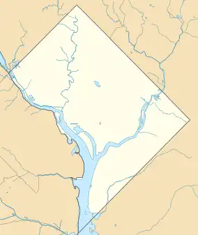 ワシントン記念塔の位置を示した地図