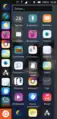 Ubuntu Touchのアプリ・ランチャー画面
