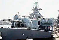 2002年10月14日、国際観艦式参加のため横須賀に来航したヴァリャーク。