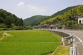 則定町の景観（青木、渡合の集落を望む）（2019年（令和元年）6月）