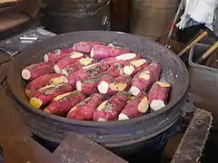 鋳物製平鍋によるかまど焼き