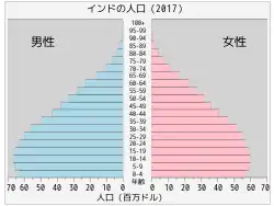 インドの人口ピラミッド